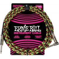 Ernie Ball Câbles instrument gaine tissée jack/jack coudé 3m Good Vibration - Vue 1
